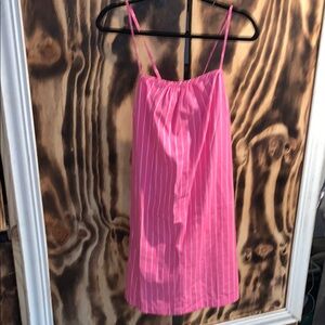 A  new day Pink Striped Women's summer dress with pockets